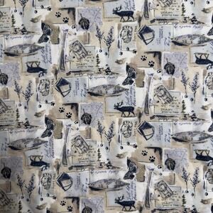 Vintage XL Cabincore Long Sleeve Hiking Camping Nature Print Gorpcore Outdoors